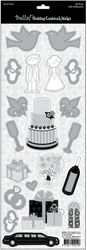 Bella! Wedding Cardstock Stickers, Wedding Day Cake, 20/pk (Ruby Rock-It)<br><font color=red>50% off</font>