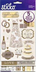 Flip Pack Stickers, Wedding, 235 scrapbook stickers (Sticko)<br><font color=red>25% off</font>