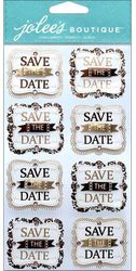 Save the Date, 3-D LE GRANDE Wedding scrapbook stickers (Jolee's Boutique)<br><font color=red>50% off</font>