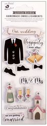 Tie the Knot, wedding, 3D Scrapbook stickers, 14/pk (Little Birdie)<br><font color=red>25% off</font>