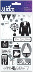 Wedding, Love You More, 4" x 7" scrapbook stickers (Sticko)<br><font color=red>25% off</font>
