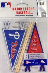 Philadelphia Philliess, Major League Baseball, Jolee's Boutique MLB Pennants, scrapbook stickers (EK Success)<br><font color=red>RARE</font>