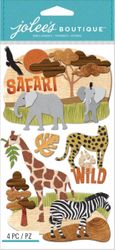 Safari, animals, 3D scrapbook stickers, Le Grande (Jolee's Boutique)