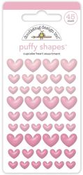 Puffy Stickers, Cupcake Pink Hearts, scrapbook (Doodlebugs)
