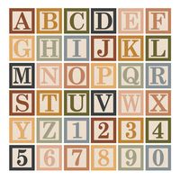Baby Watercolor Cut-outs - Blocks, scrapbook paper (Scrapbook Customs)