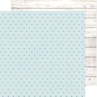 Hello Little Boy Collection - Blue Hearts, double-sided scrapbook paper (American Crafts)