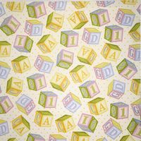 Welcome Baby - Blocks, scrapbook paper - (American Traditional)