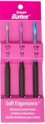 Crochet Hook Set, Silvalume Soft Ergonomic (Susan Bates)