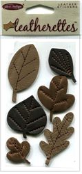 Autumn Leaves, Leatherettes, scrapbook stickers (Jolee's Boutique)