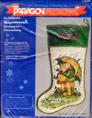 Hummel Stocking Kit, Umbrella Children in the Rain, felt applique, 17" (Paragon)<br><font color=red>25% off</font>