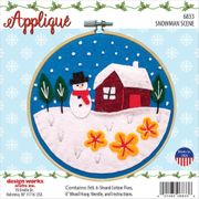Snowman Scene, Felt applique kit, 6" (Design Works)