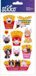 French Fries, Dogs scrapbook stickers (Sticko)