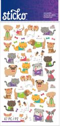 Tiny Cats & Dogs, animal scrapbook stickers (Sticko)