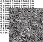 Gear Head Collection, Fifth Gear, double-sided, scrapbook paper (Reminisce)<br><font color=red>25% off</font>