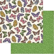 Moonlight Magic Collection - Heart Flutter, butterlfy double-sided scrapbook paper (Crate Paper)<br><font color=red>25% off</font>