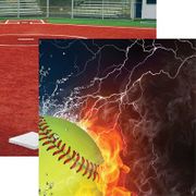 Softball Collection, Ice & Fire, double-sided, scrapbook paper (Reminisce)<br><font color=red>25% off</font>