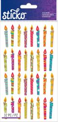 Birthday Candles, scrapbook stickers (Sticko) 