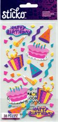 Birthday Fun, scrapbook stickers (Sticko) 
