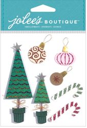Christmas Decorations, 3D scrapbook stickers (Jolee's Boutique)