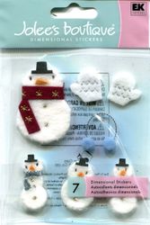 Snowmen, winter scrapbook stickers (Jolee's Boutique)