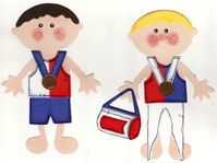 Gymnastics Boy, Stick Kids, scrapbook die cuts (Stamping Station)
