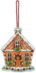 Susan Winget, Gingerbread House, Christmas ornament kit, plastic canvas (Dimensions) 