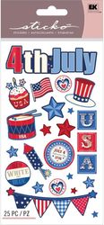Celebrate USA, patriotic, 4" x 7" scrapbook stickers (Sticko)<br><font color=red>25% off</font>