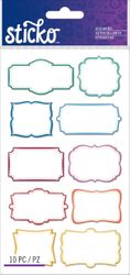 Color Frame Labels, 4" x 7" scrapbook stickers (Sticko)<br><font color=red>25% off</font>