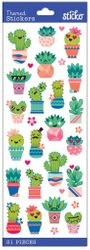 Cutesy Succulents, 3x8" scrapbook stickers (Sticko)<br><font color=red>25% off</font>