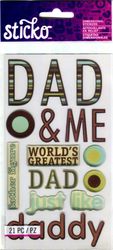 Dad Phrase Cafe, family, scrapbook stickers (Sticko)<br><font color=red>25% off</font>