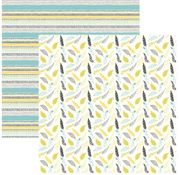 Bohemian Collection, Boho Feathers, double-sided, scrapbook paper (Ella & Viv)<br><font color=red>25% off</font>