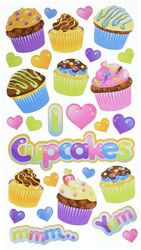 Party Goodies, 4x7" cupcake scrapbook stickers (Sticko)<br><font color=red>50% off</font>