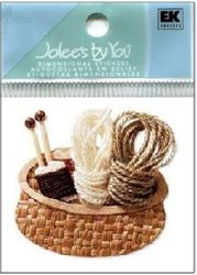 Knitting Basket, 3D scrapbook embellishment (Jolee's by You)