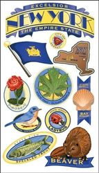 New York, 4x7" scrapbook stickers (Sticko)<br><font color=red>50% off</font> 