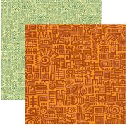 Mexico Collection, Orange Doodle, double-sided, scrapbook paper (Reminisce)<br><font color=red>25% off</font>
