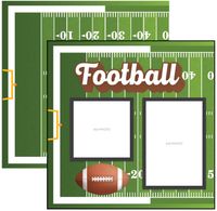 Football, Quick Page, left side, sports double-sided scrapbook paper (Scrapbook Customs)