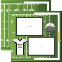 Football, Quick Page, right side, sports double-sided scrapbook paper (Scrapbook Customs)