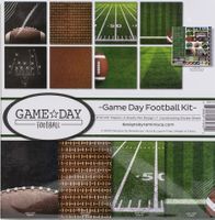 Game Day Football Kit, 8 scrapbook papers & 1 sticker sheet (Reminisce)