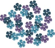 Forever in Time, Handmade Paper Flowers, Dusk w/Pearl Calyx, 30/pack, scrapbook (Multicraft)