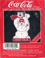 Coca Cola, Bear & Snowman, cross stitch kit (Pegasus)