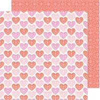 Poppy & Pear Collection - Sweetheart, love, double-sided scrapbook paper (American Crafts)