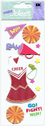 Cheerleader, 3D scrapbook stickers (A Touch of Jolee's)
