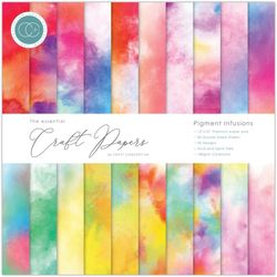 Essential Craft Papers, Pigment Infusions, double-sided Paper Pad 12"x12" 30/Pkg (Craft Consortium)