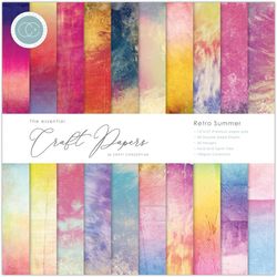 Essential Craft Papers, Retro Summer, double-sided Paper Pad 12"x12" 30/Pkg (Craft Consortium)