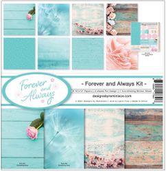 Forever and Always Wedding Collection Kit, 8 double-sided scrapbook papers & sticker sheet (Reminisce)