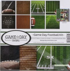 Game Day Football Kit, 8 scrapbook papers & 1 sticker sheet (Reminisce)