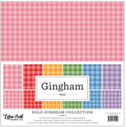 Gingham Bold Collection, scrapbook pack, 12" x 12" (Echo Park)