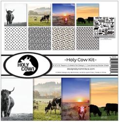 Holy Cow Kit, 8 double-sided scrapbook papers & sticker sheet (Reminisce)
