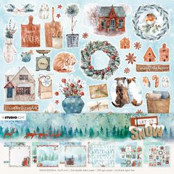 Let It Snow Background Paper 12"X12" 12/Pkg (Studio Light)