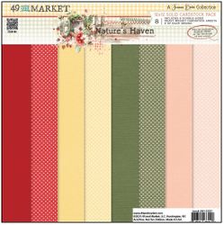 Nature's Haven Solids, 8 double-sided scrapbook papers (49 & Market)